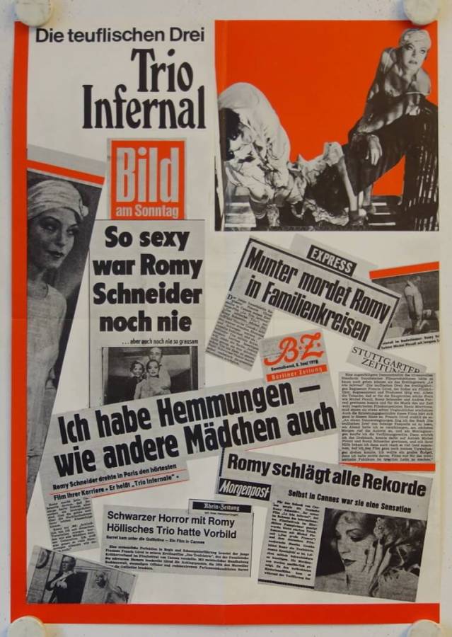 Trio Infernal original release german movie poster